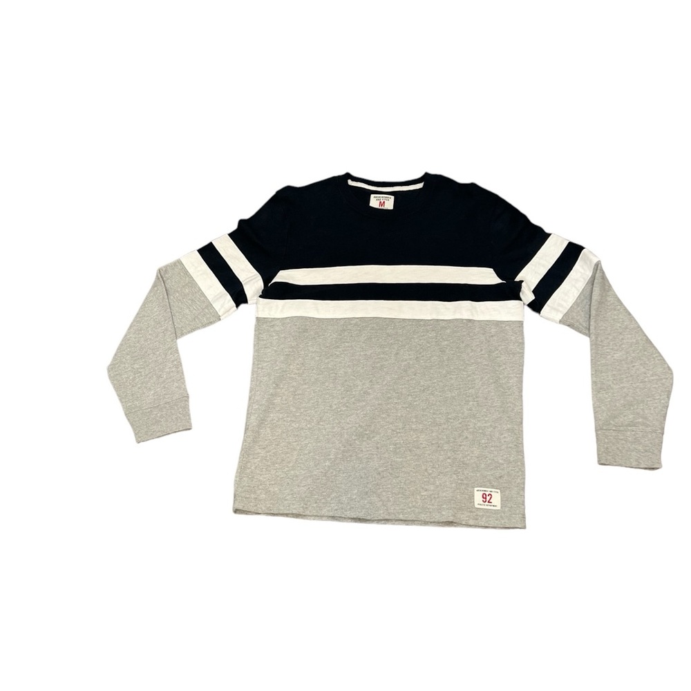 ABERCROMBIE & FITCH Striped Cotton Long sleeve Men’s  Crewneck Shirt. SZ M